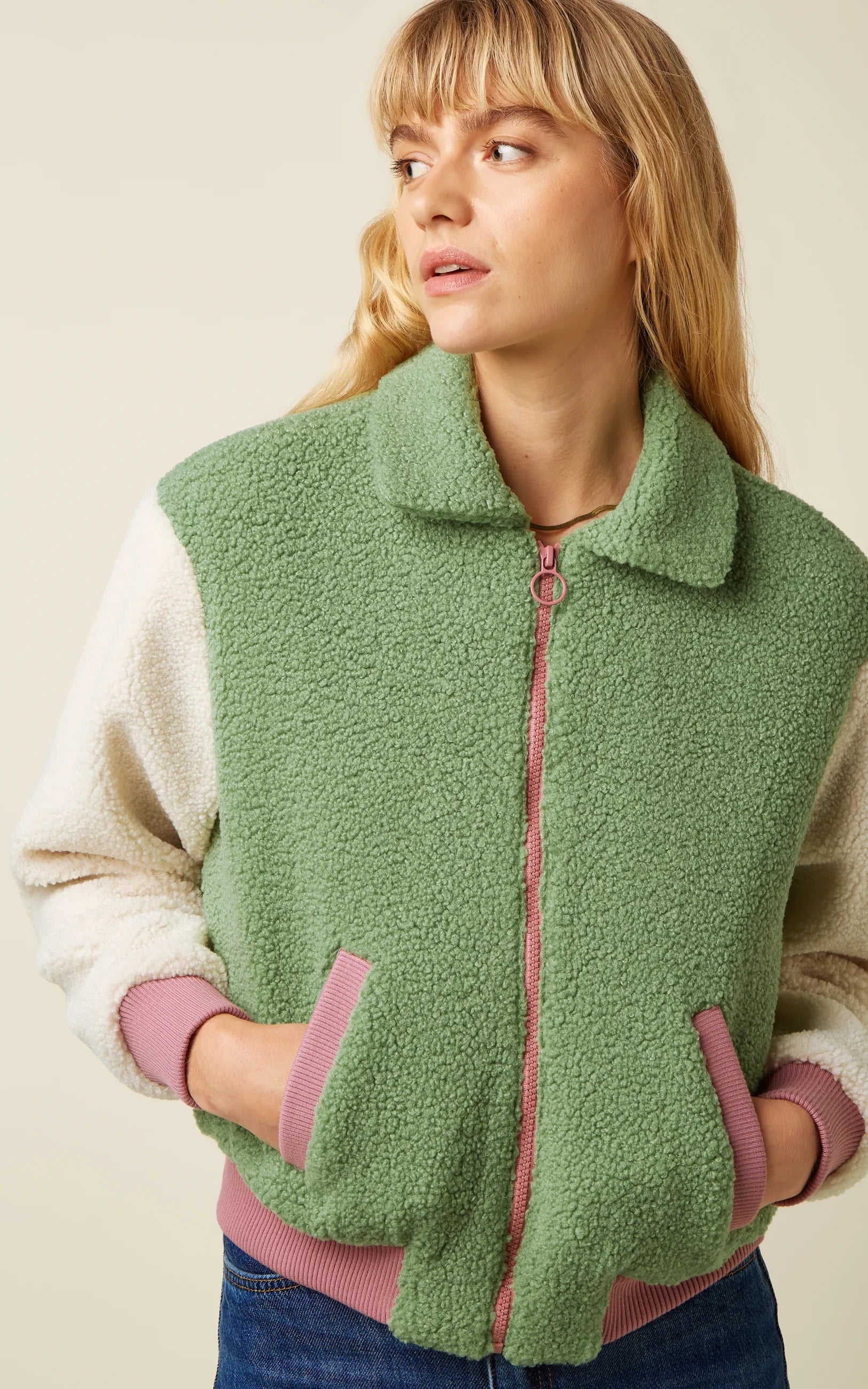 King Louie - Fay Jacket Teddy Shade Green