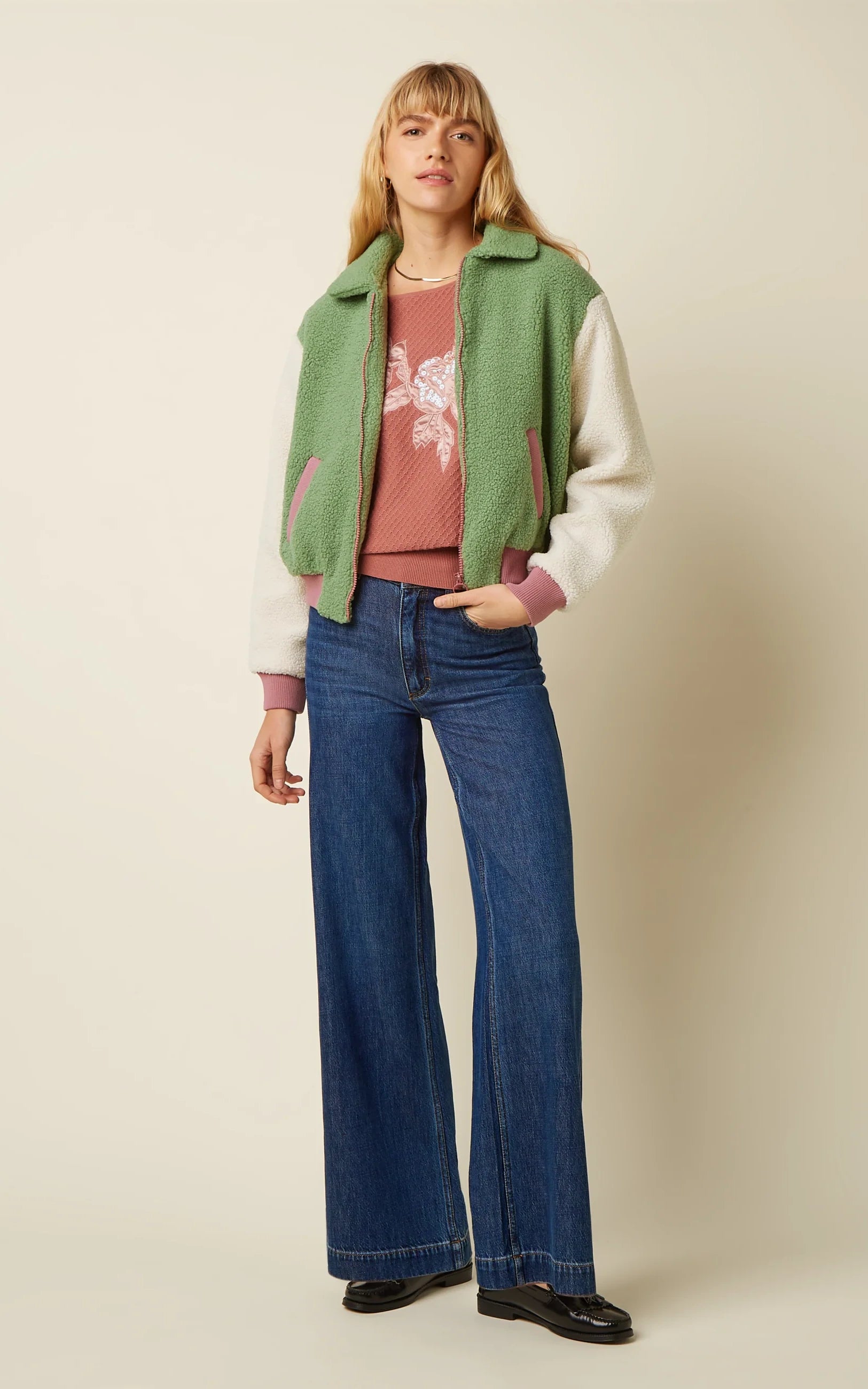 King Louie - Fay Jacket Teddy Shade Green