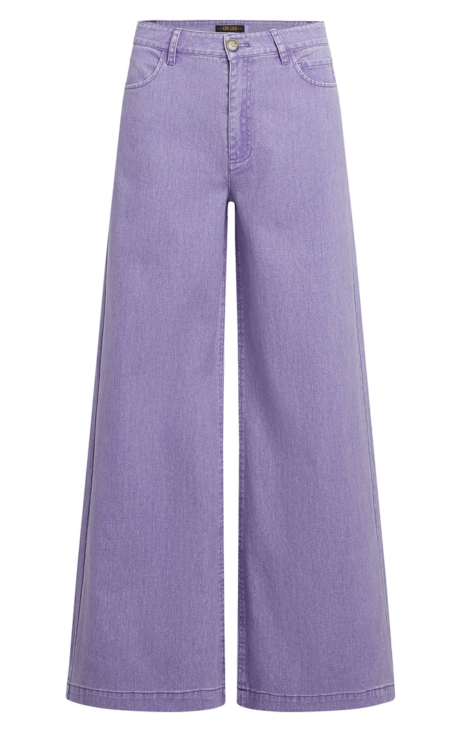 King Louie Webshop - Peppa Pants Colored Denim Sheer Lilac