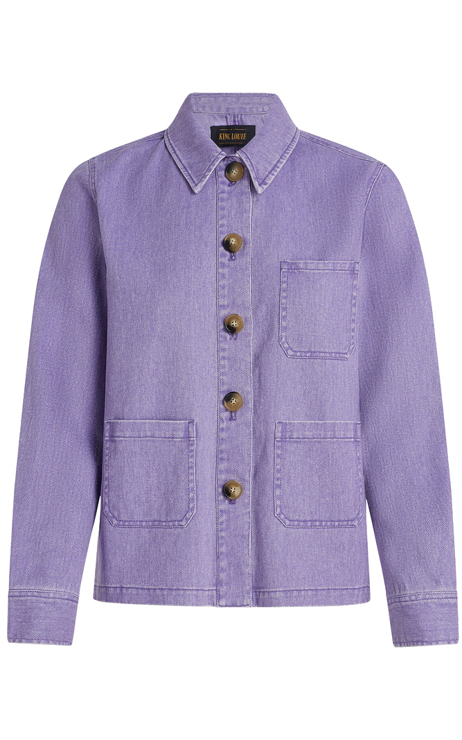 King Louie - Ellen Jacket Colored Denim Sheer Lilac