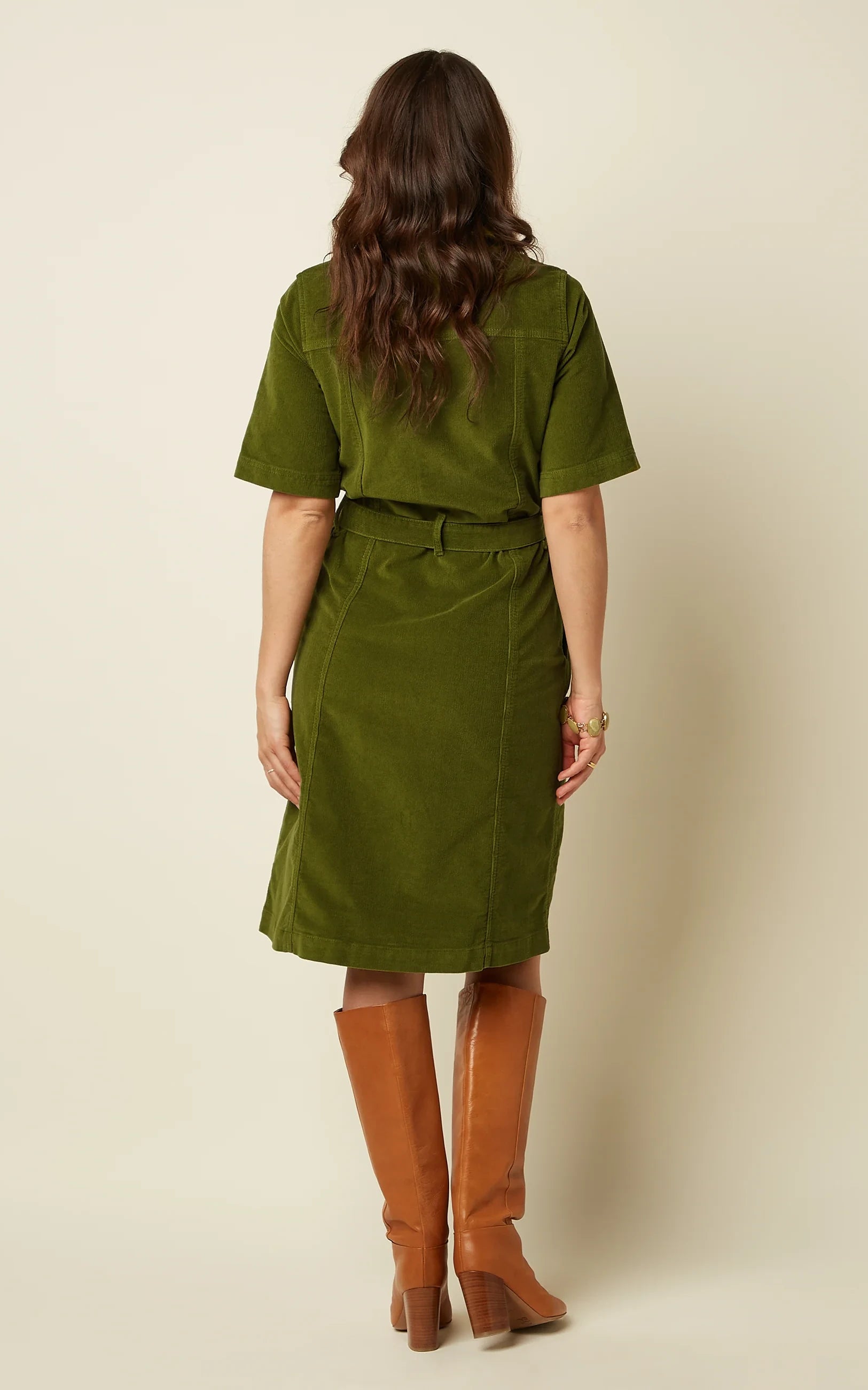 King Louie - Kate Dress Baby Cord Posey Green