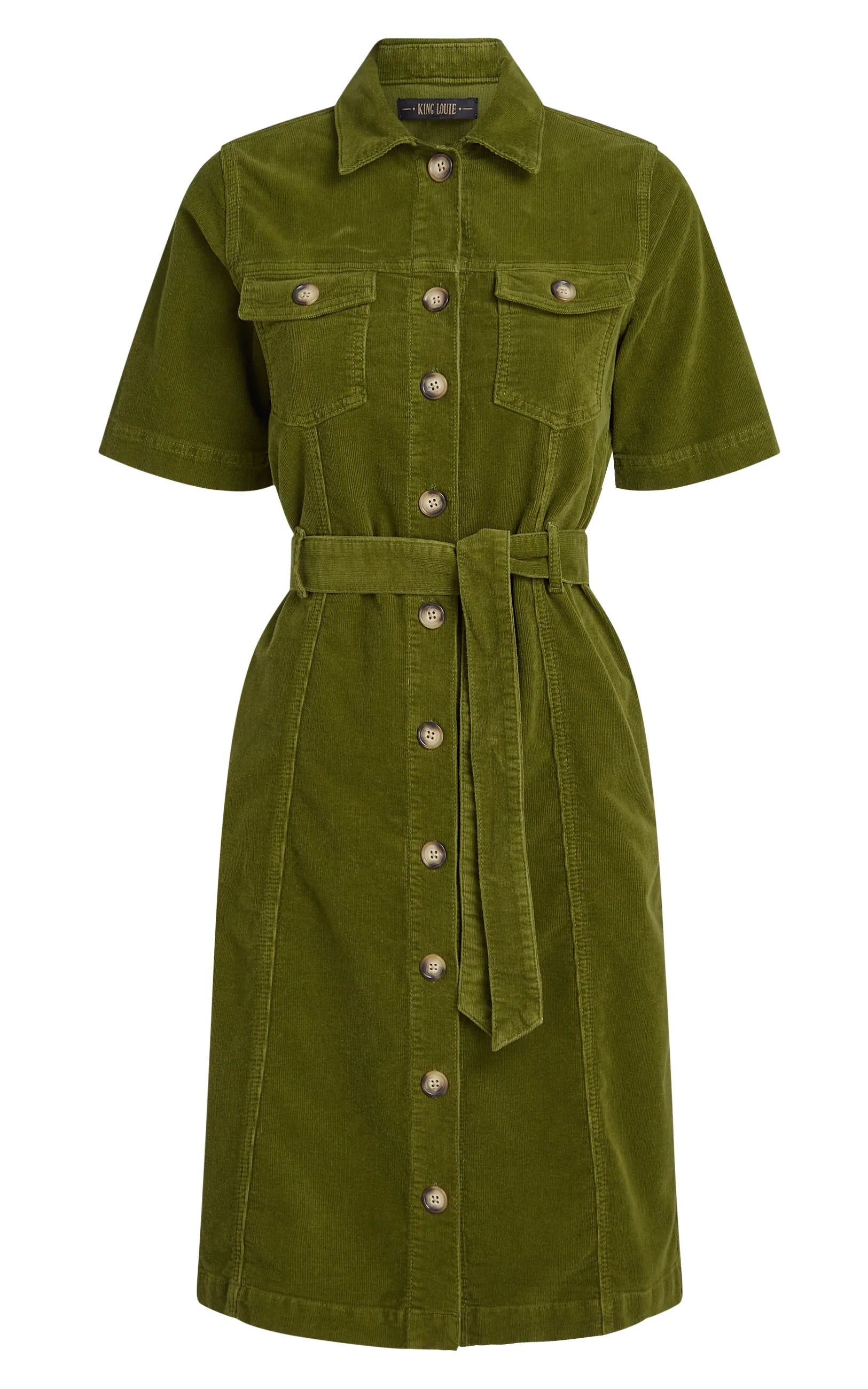 King Louie - Kate Dress Baby Cord Posey Green