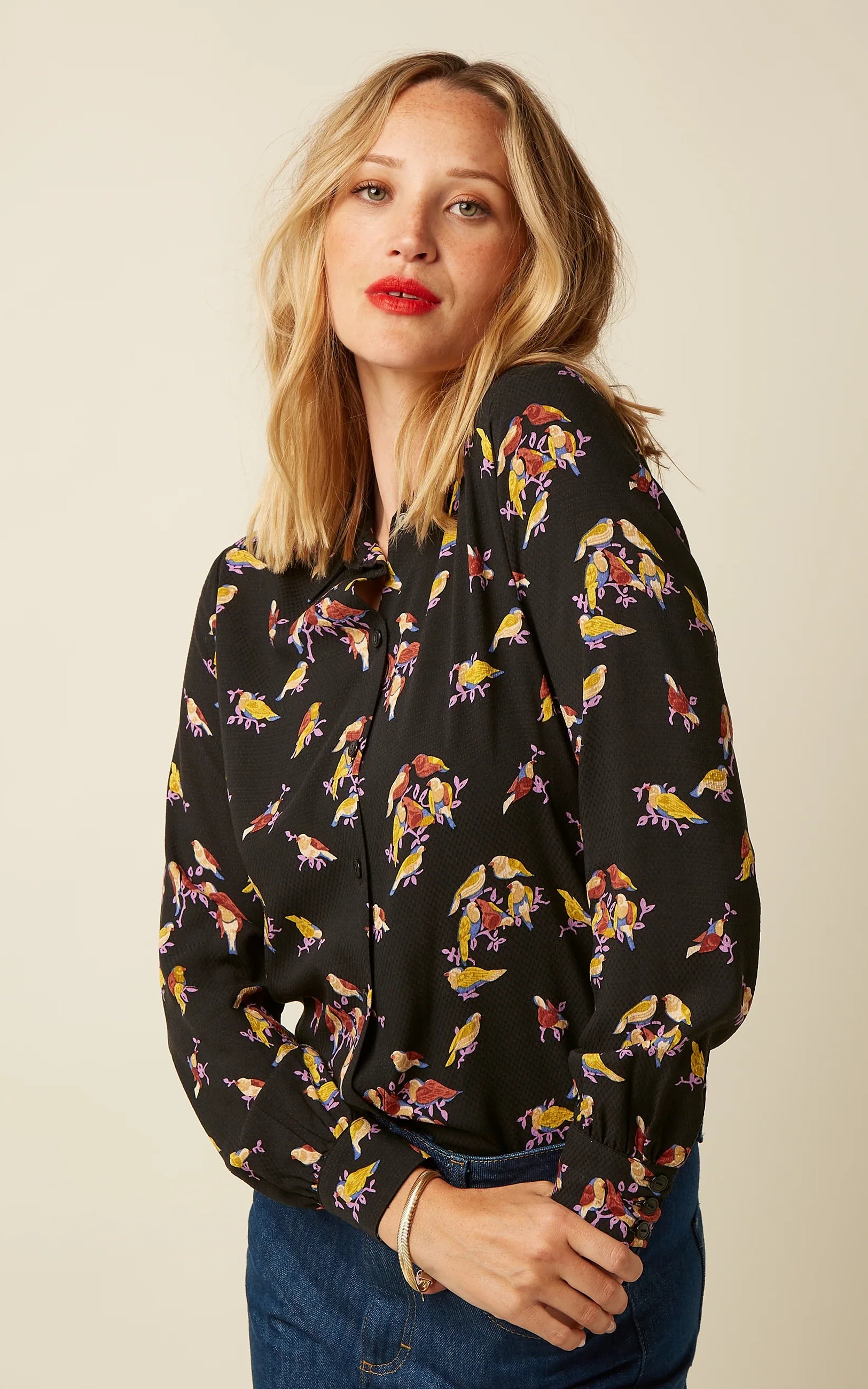 King Louie - Maisie Blouse Tatum Black