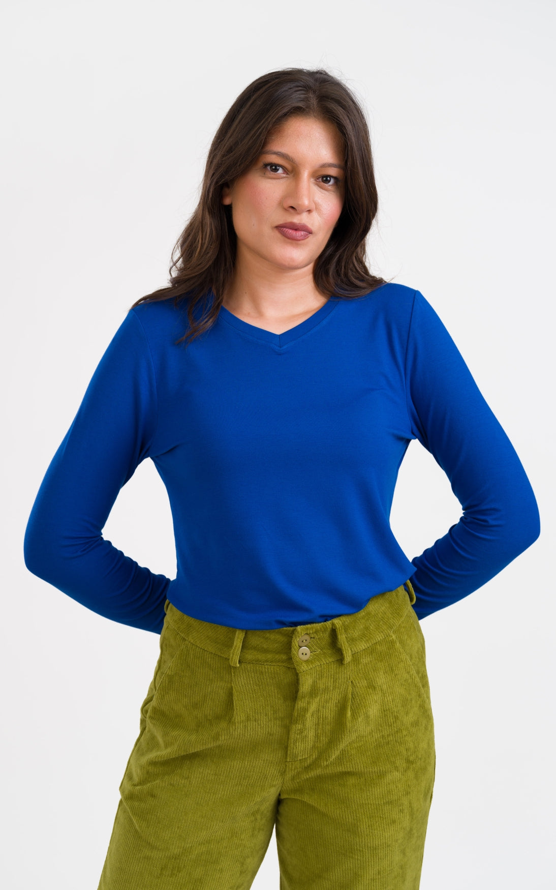 Lalamour - Vera Top LS Jersey Plain True Blue
