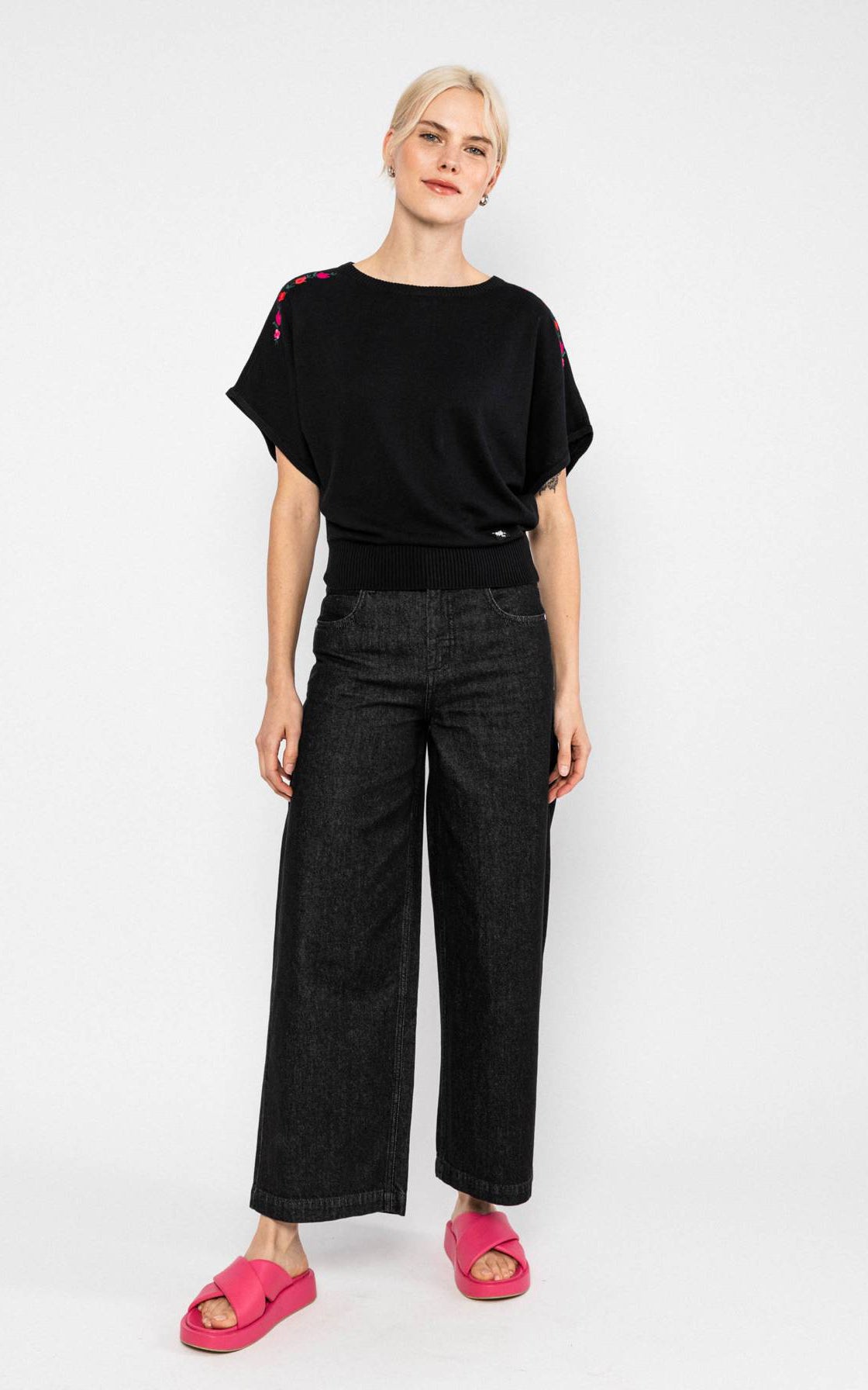 Blutsgeschwister - Knitted Top Picnic Friend Elegant Lady In Black