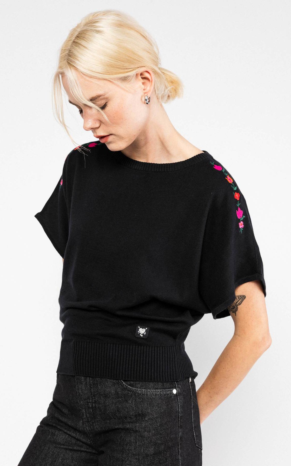 Blutsgeschwister - Knitted Top Picnic Friend Elegant Lady In Black