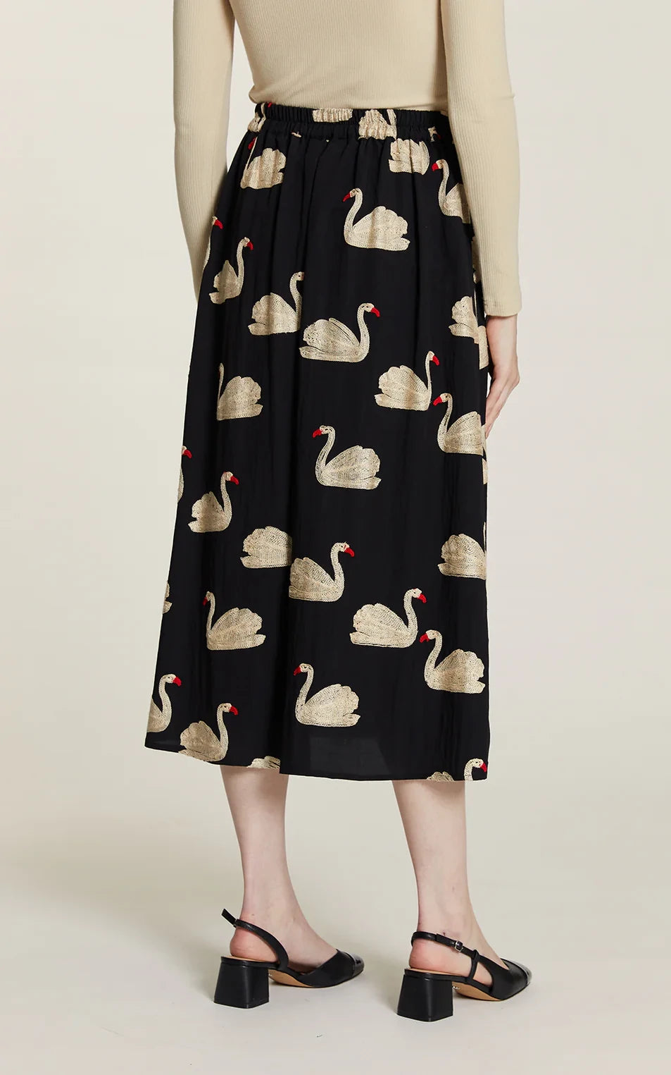 Pepaloves - Swan Embroidered Skirt