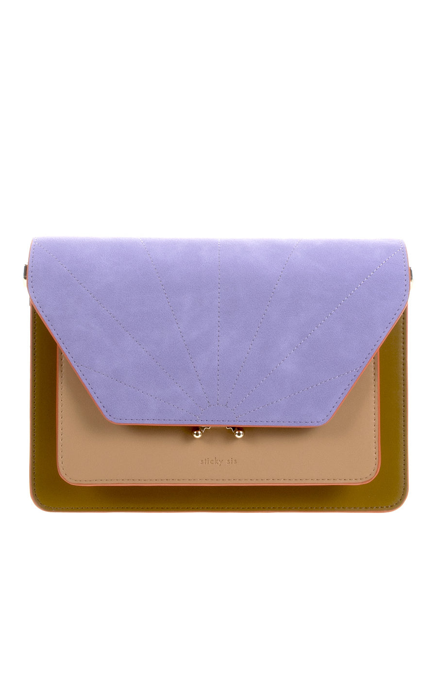Satchel Il Sole Costa Green + Affogato Beige + Sunset LilacSatchel Il Sole Costa Green + Affogato Beige + Sunset Lilac