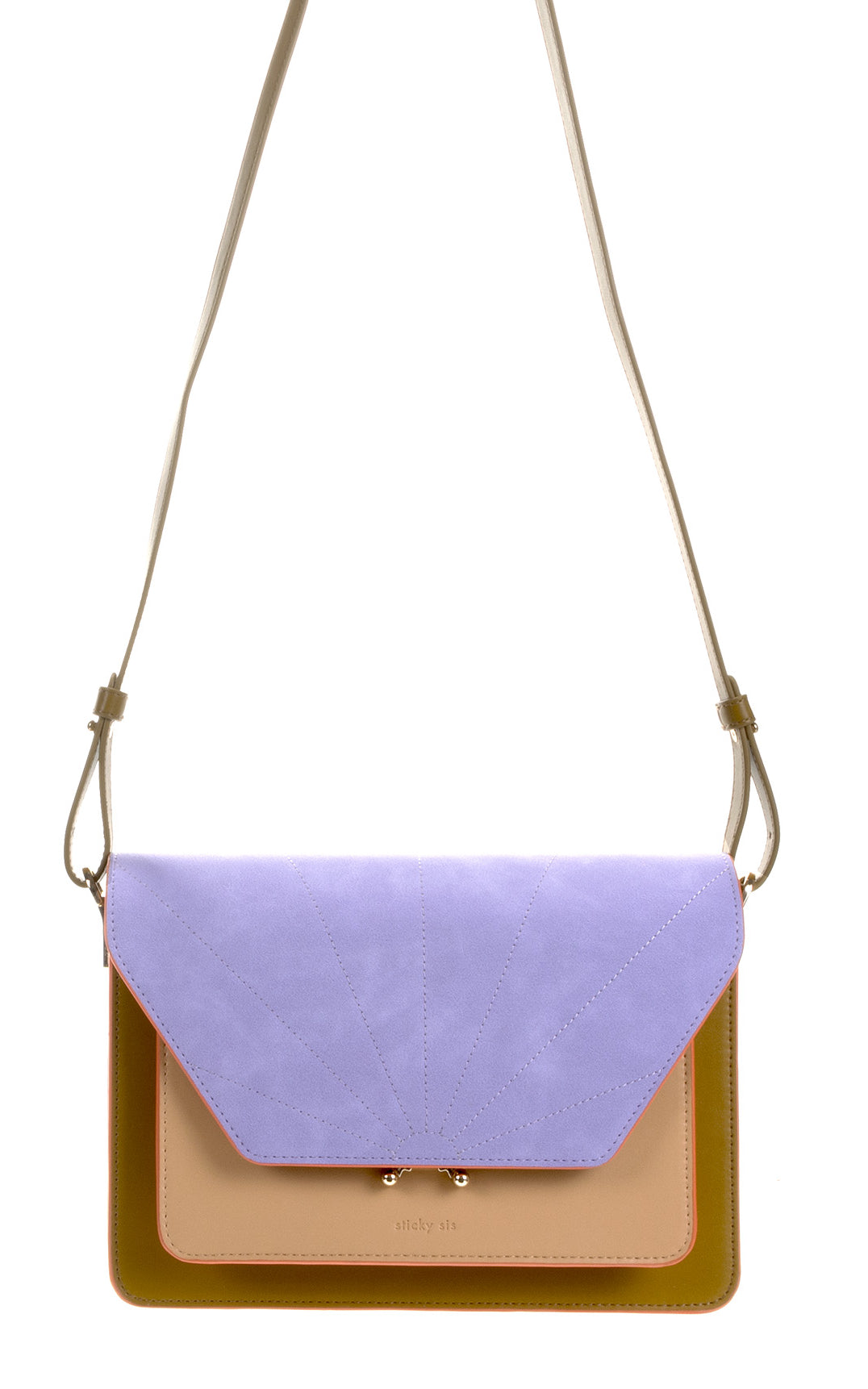 Satchel Il Sole Costa Green + Affogato Beige + Sunset LilacSatchel Il Sole Costa Green + Affogato Beige + Sunset Lilac