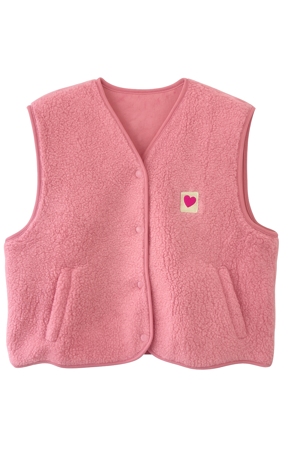 Pink Teddy Vest Heart