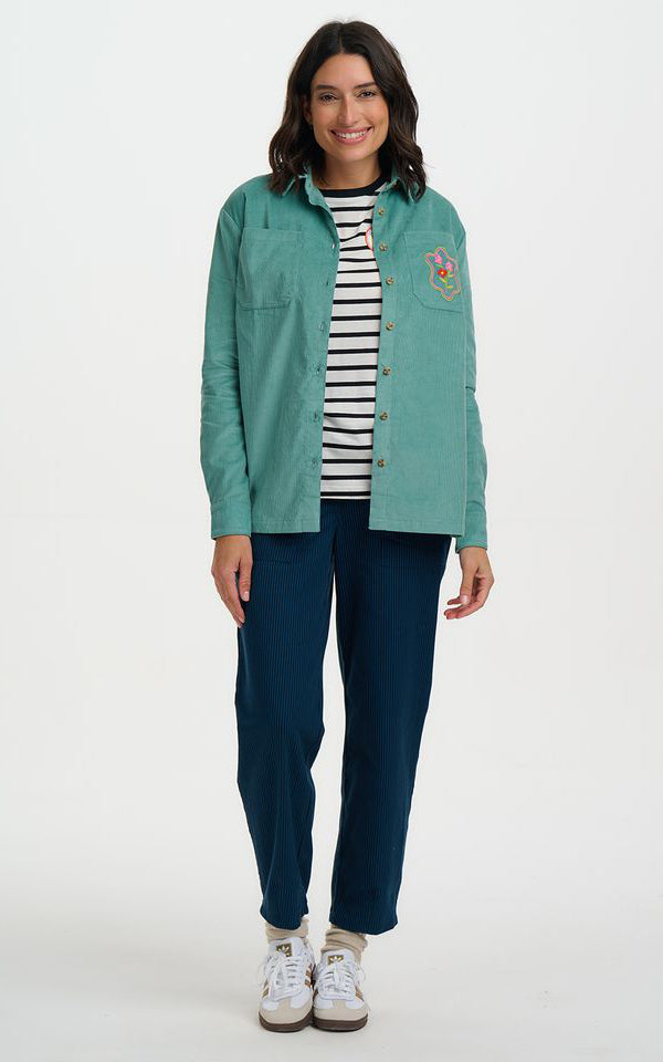Sugarhill Brighton - Karina Overshirt Teal Cord
