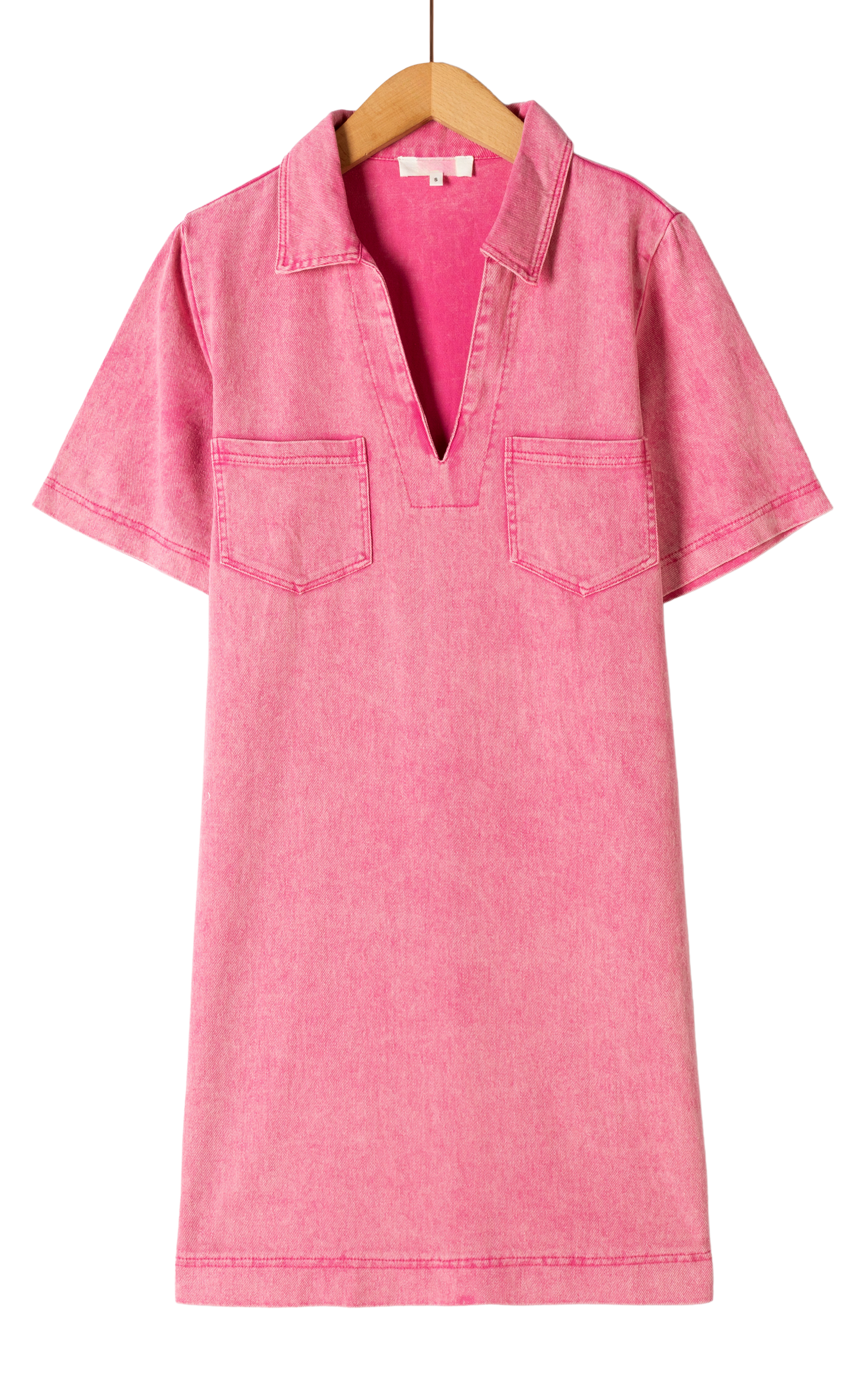V-neck Dress Pink