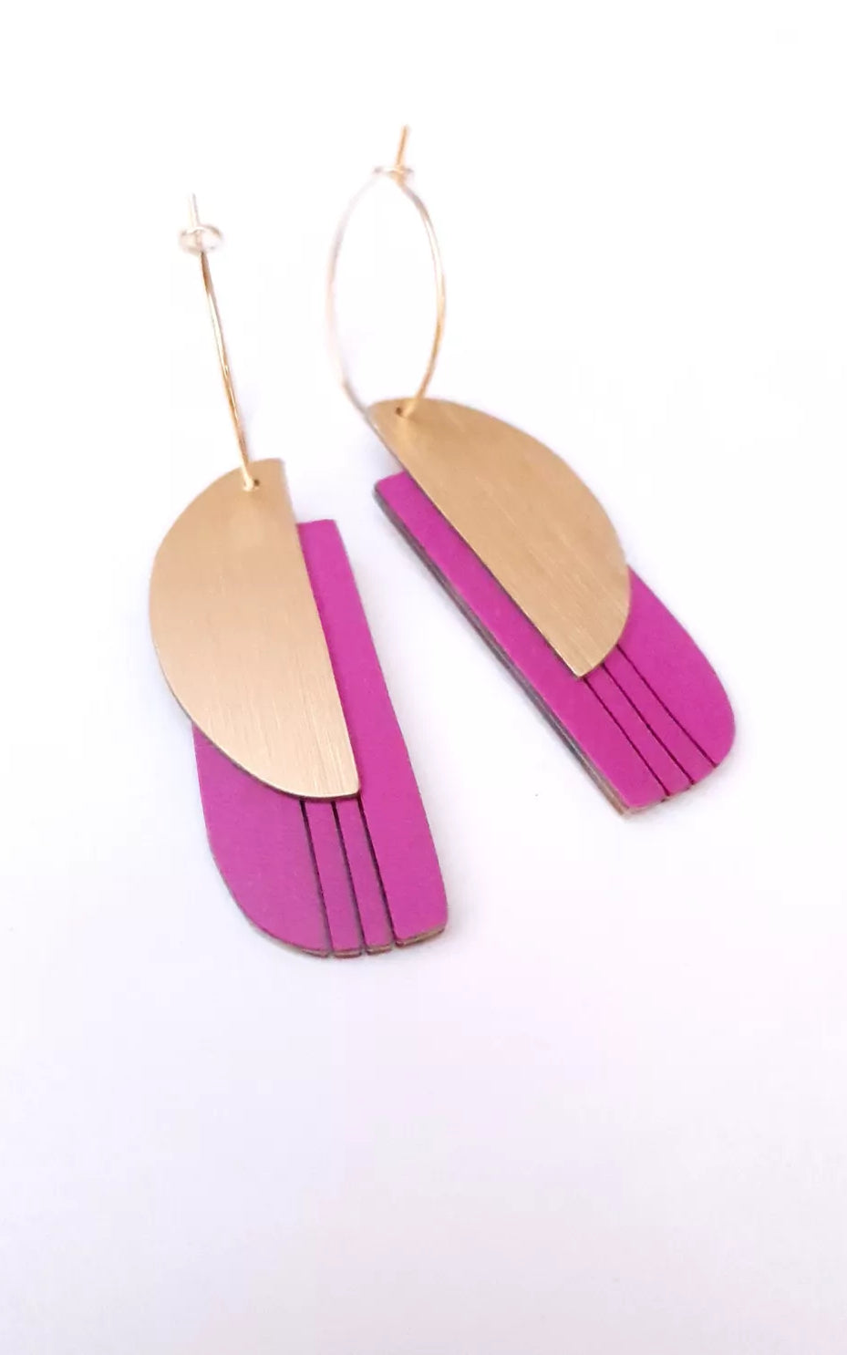Berlin Unik Oorbellen Fuchsia