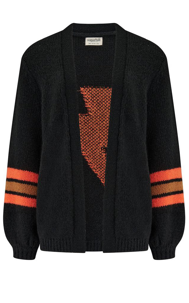 Sugarhill Brighton - Yvette Cardigan Blak Lightning Flash