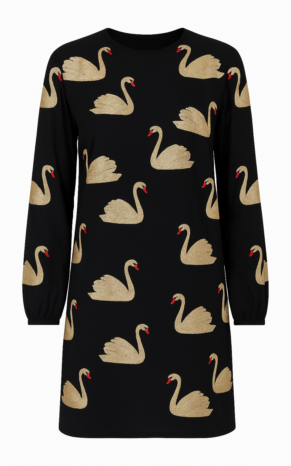 Pepaloves - Short Dress Embroidered Swans