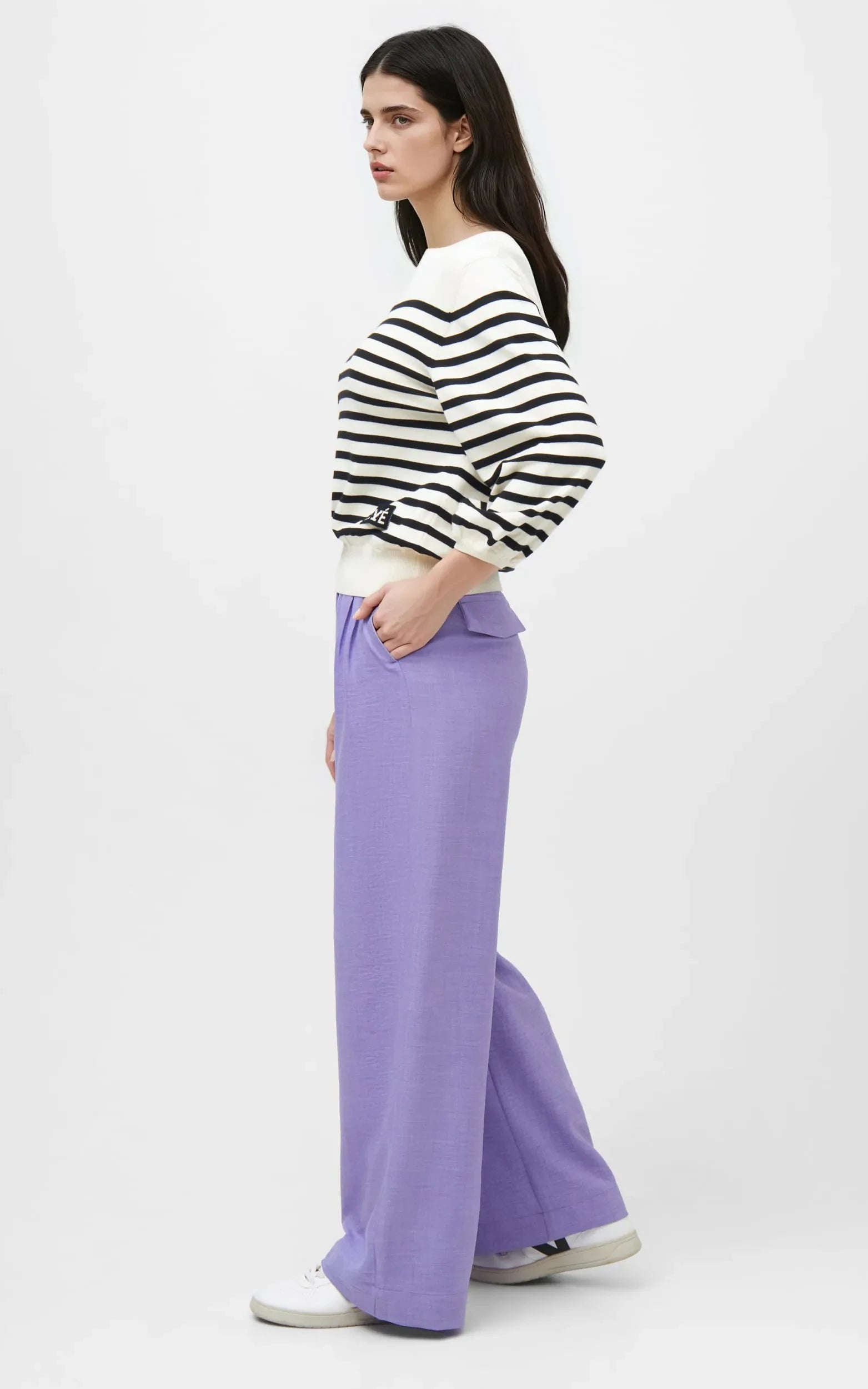 Mademoiselle YéYé - Tropical Afternoon Trousers Lilac