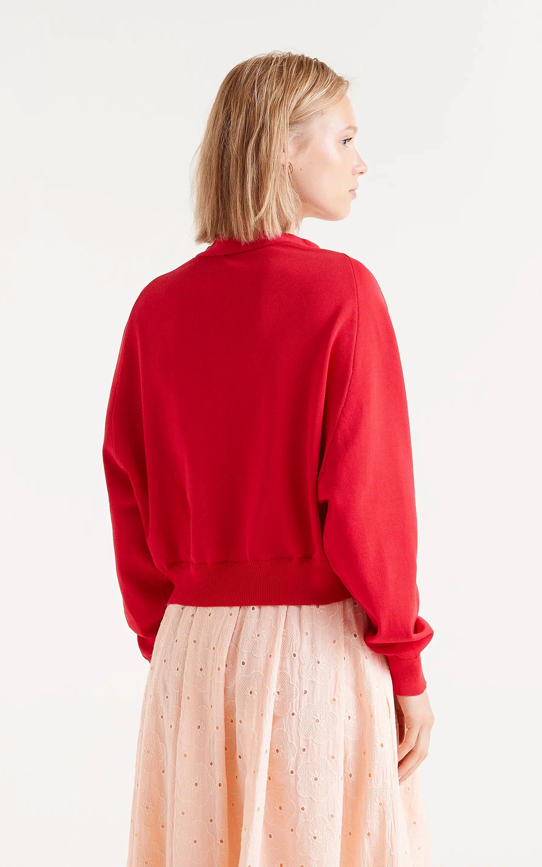 Compania Fantastica - Red Fine Knit Cardigan