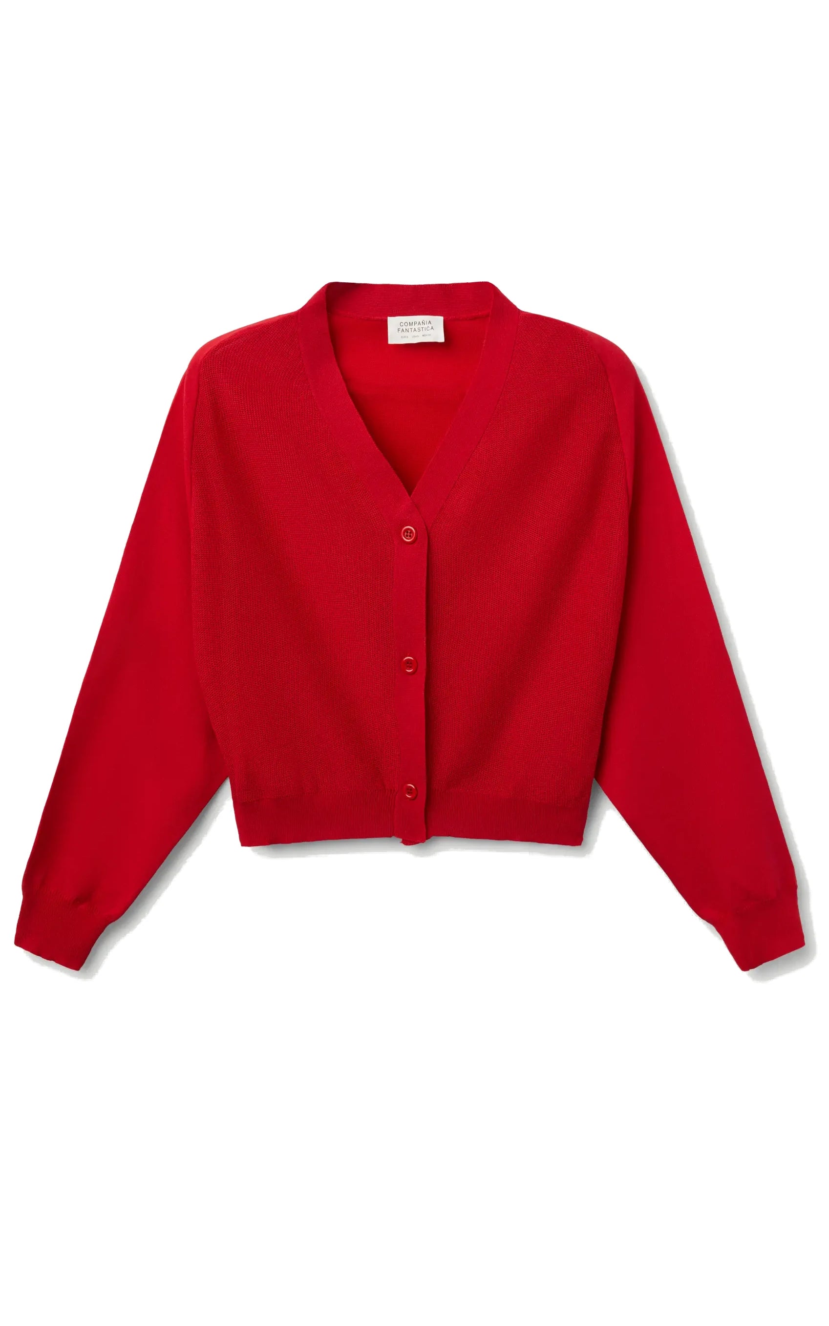 Compania Fantastica - Red Fine Knit Cardigan