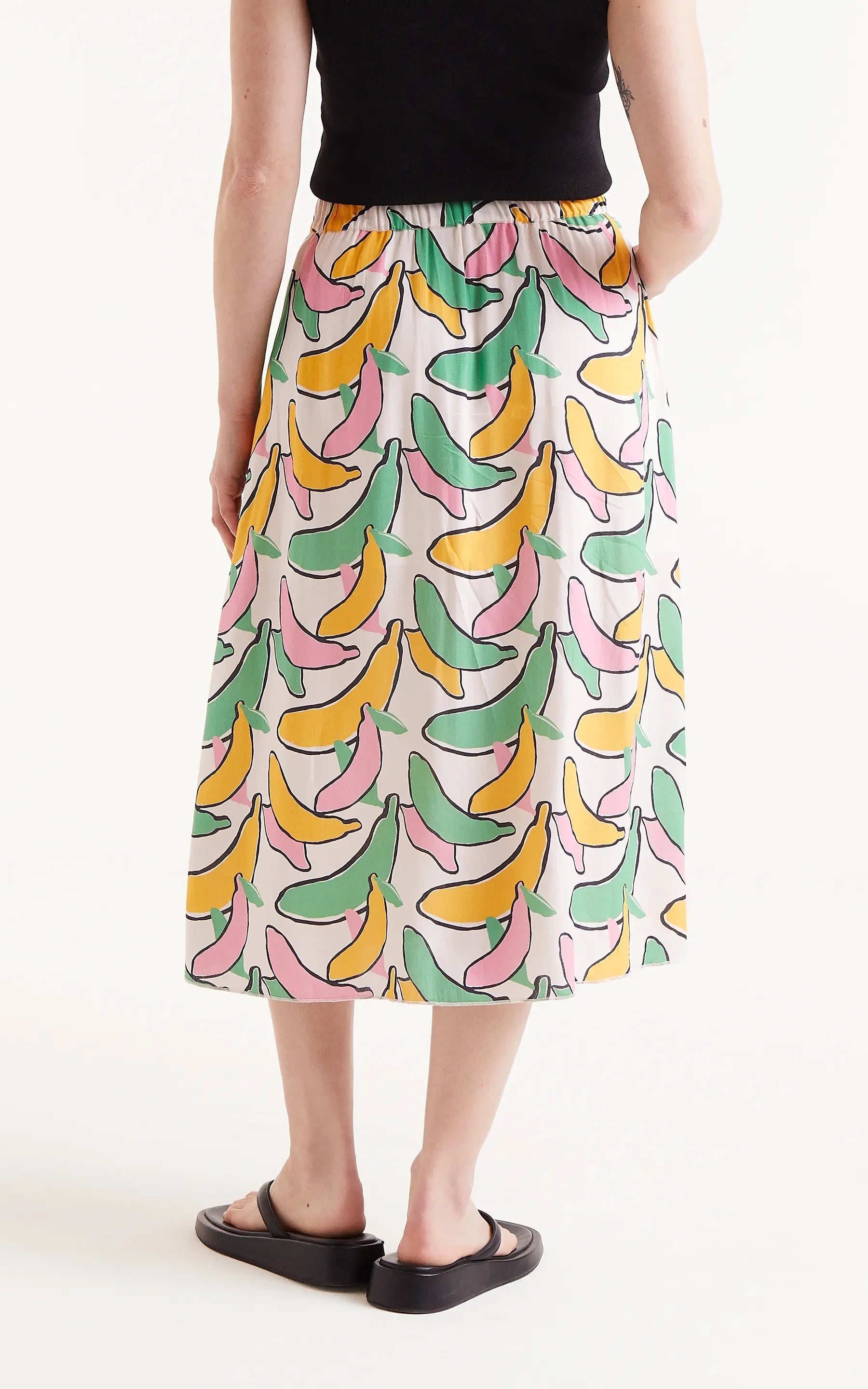 Compania Fantastica - Banana Print Midi Skirt