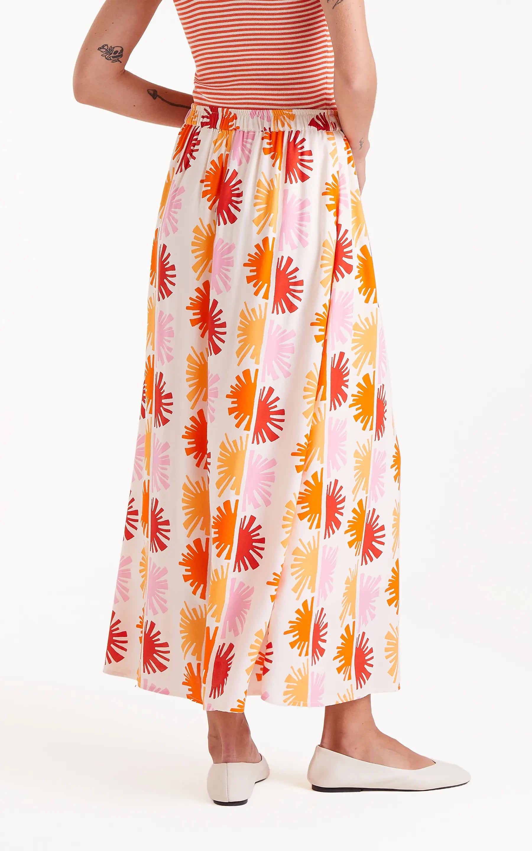 Compania Fantastica - Solei Print Midi Skirt