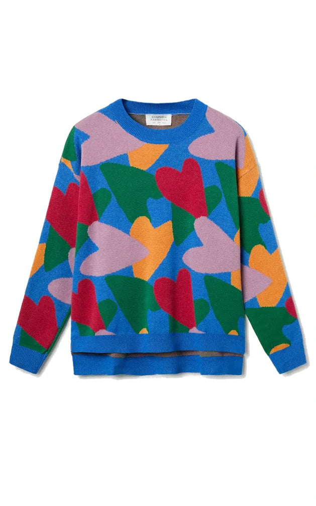 Compania Fantastica - Jacquard Knit Sweater Cupid Print