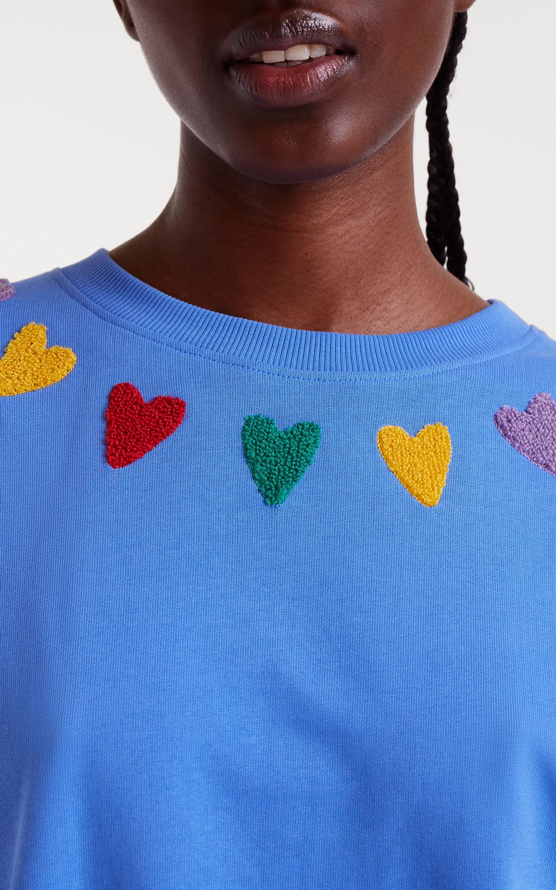 Compania Fantastica - Sweatshirt Heart Embroidery