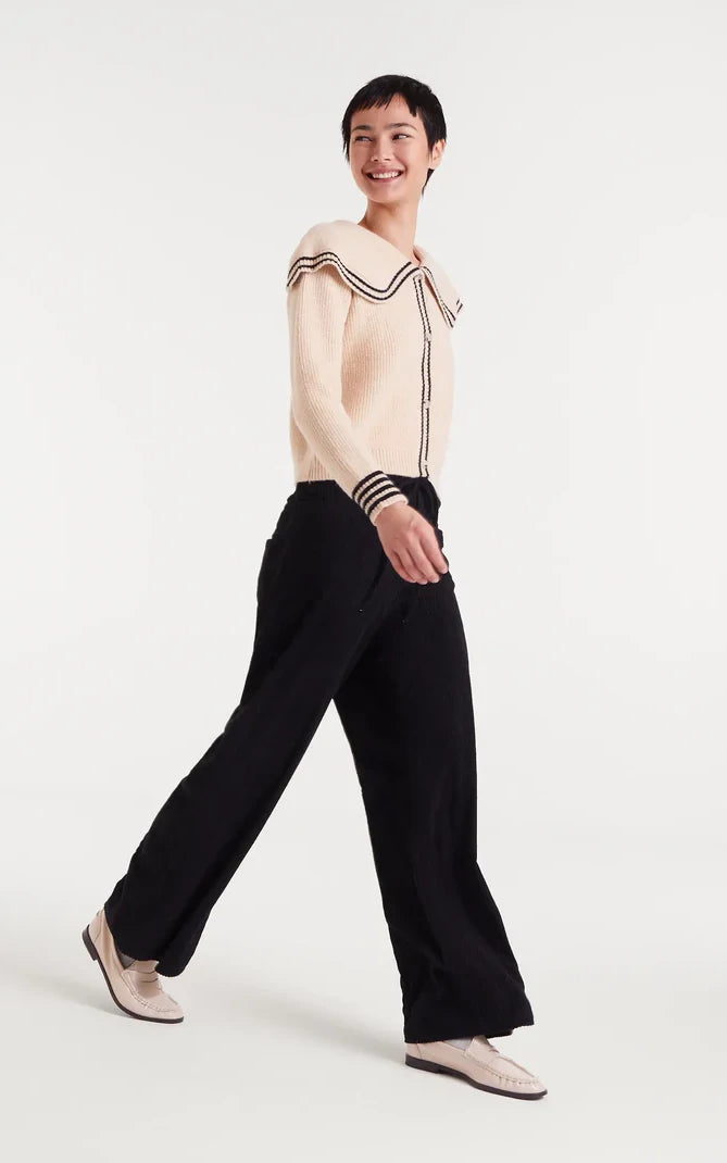 Compania Fantastica - Black Corduroy Straight Pants
