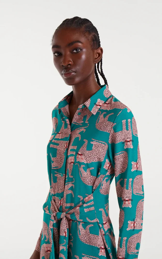 Compania Fantastica - Onca Print Midi Dress