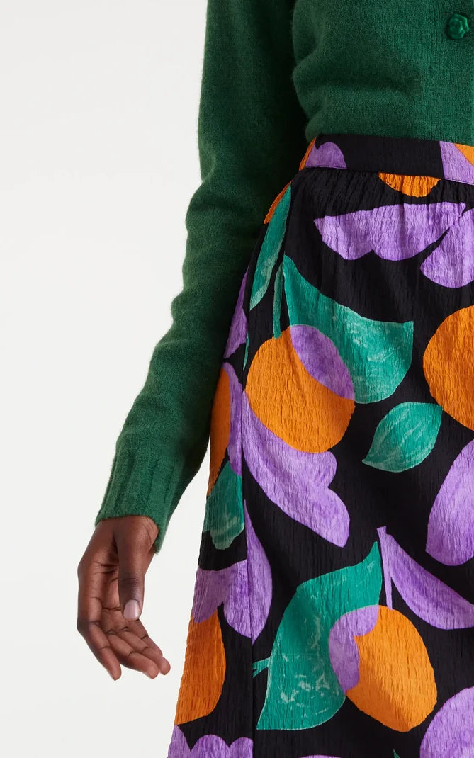 Compania Fantastica - Apricot Print Midi Skirt