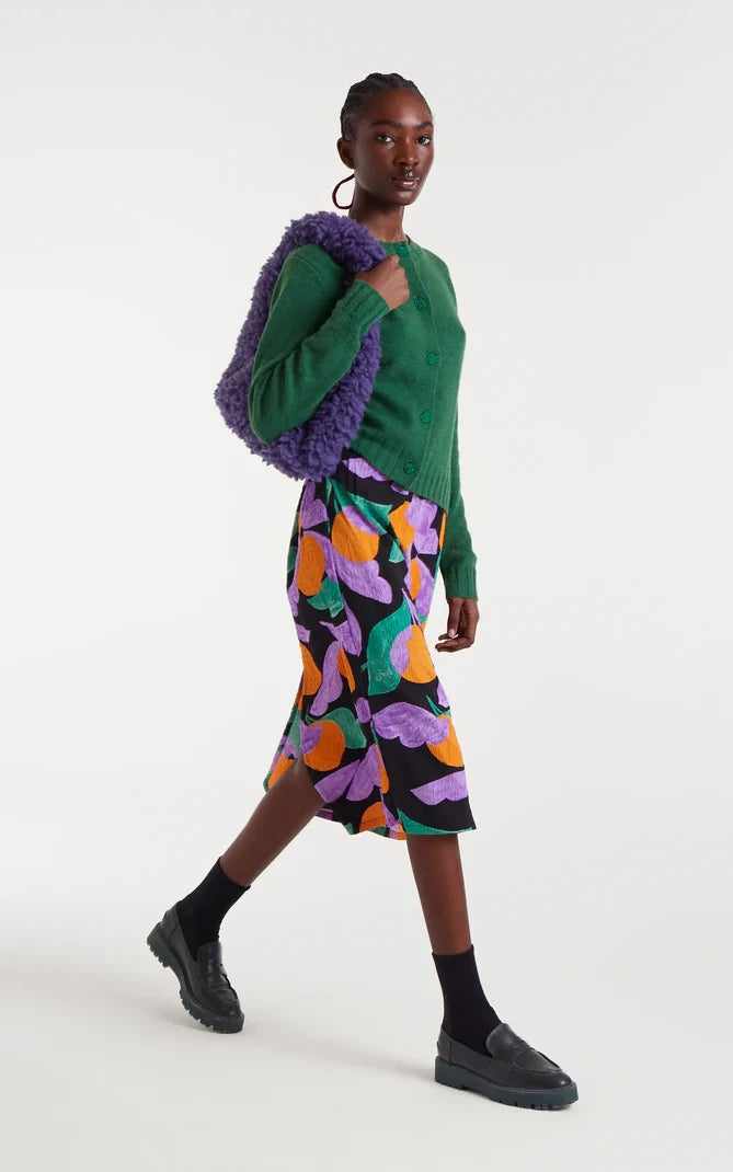 Compania Fantastica - Apricot Print Midi Skirt