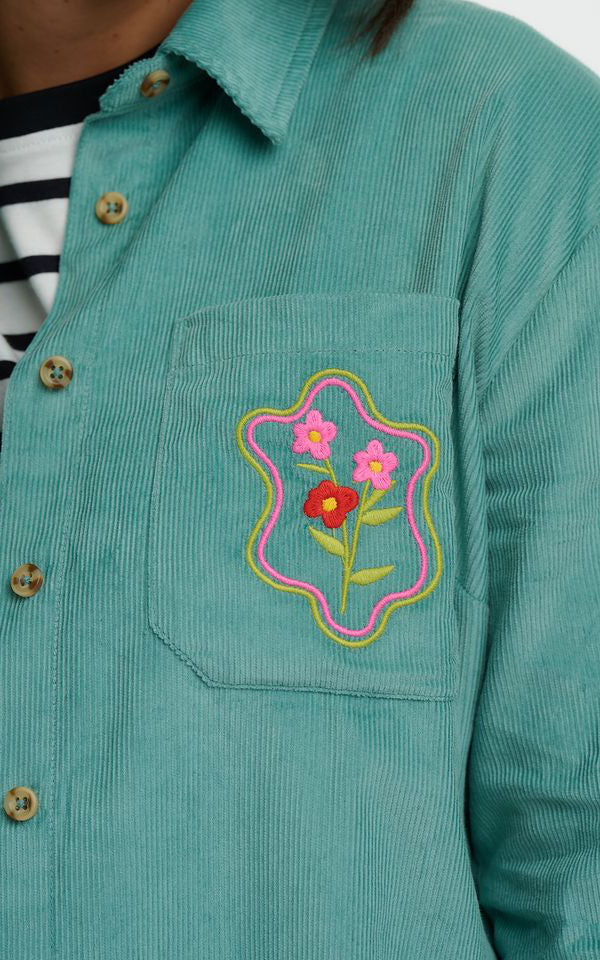 Sugarhill Brighton - Karina Overshirt Teal Cord