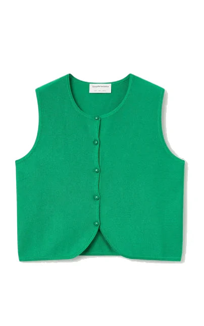 Compania Fantastica - Green Knit Vest Top