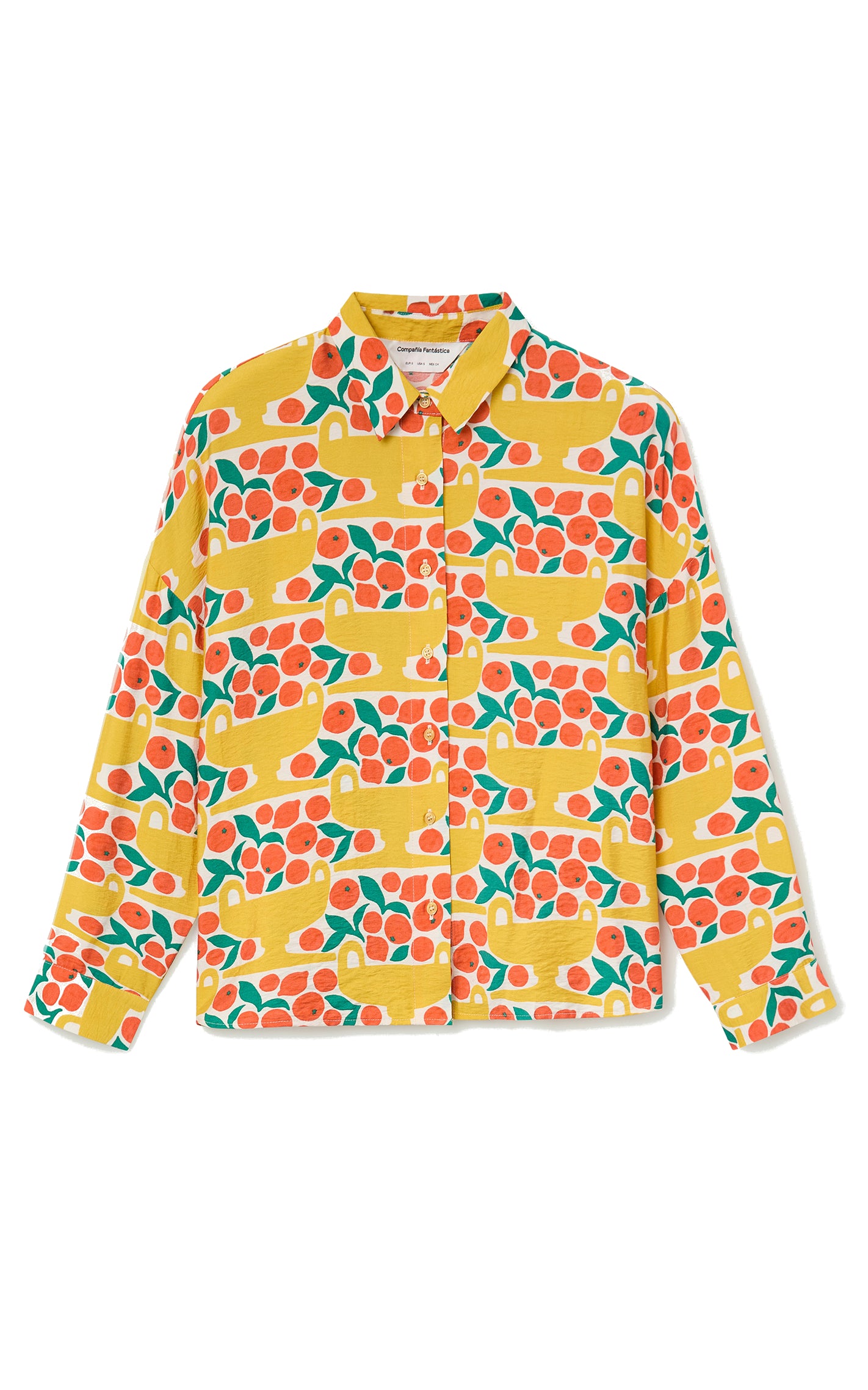 Blouse With Orange Print