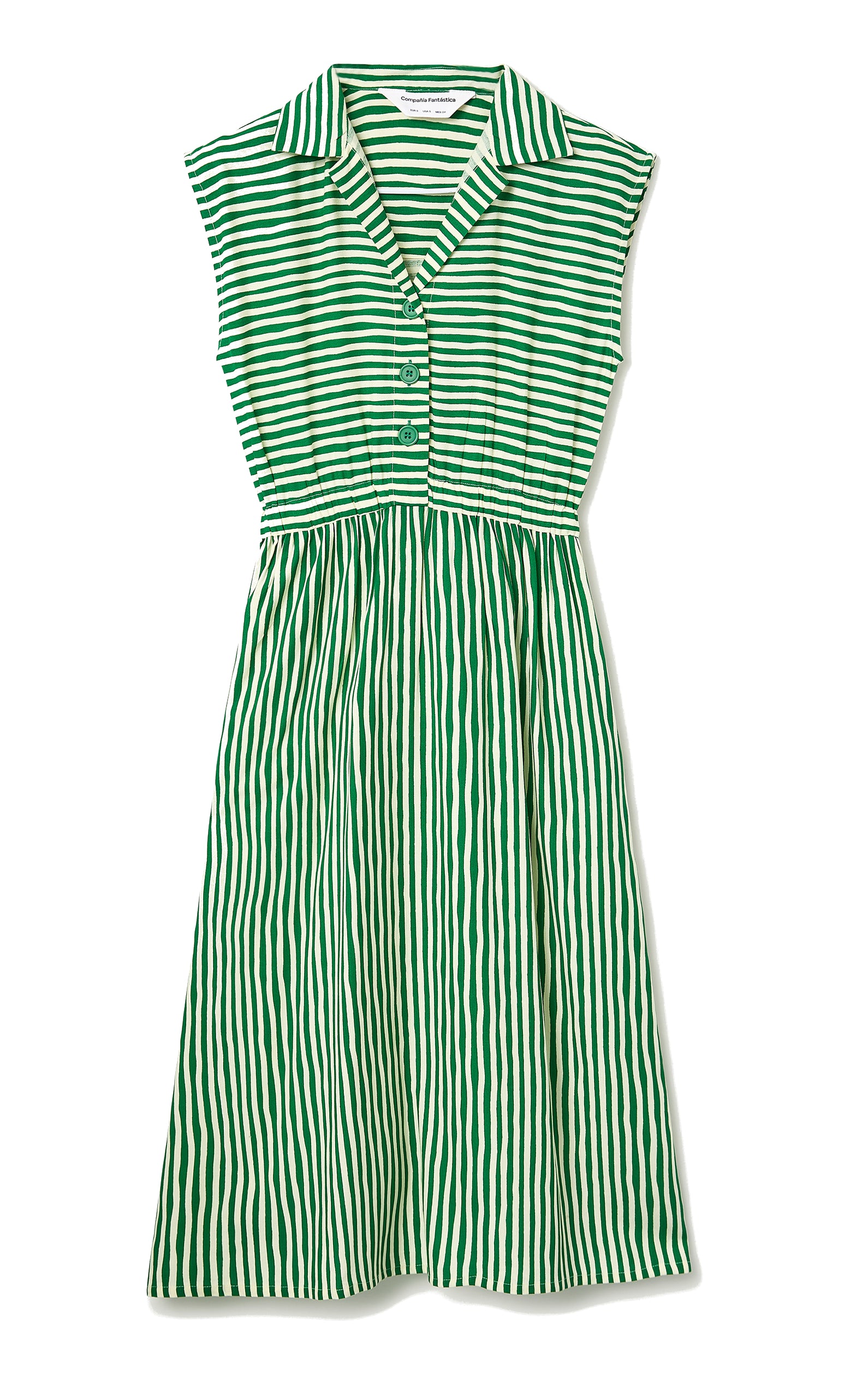 Compania Fantastica - Lavagna Green Print Midi Dress