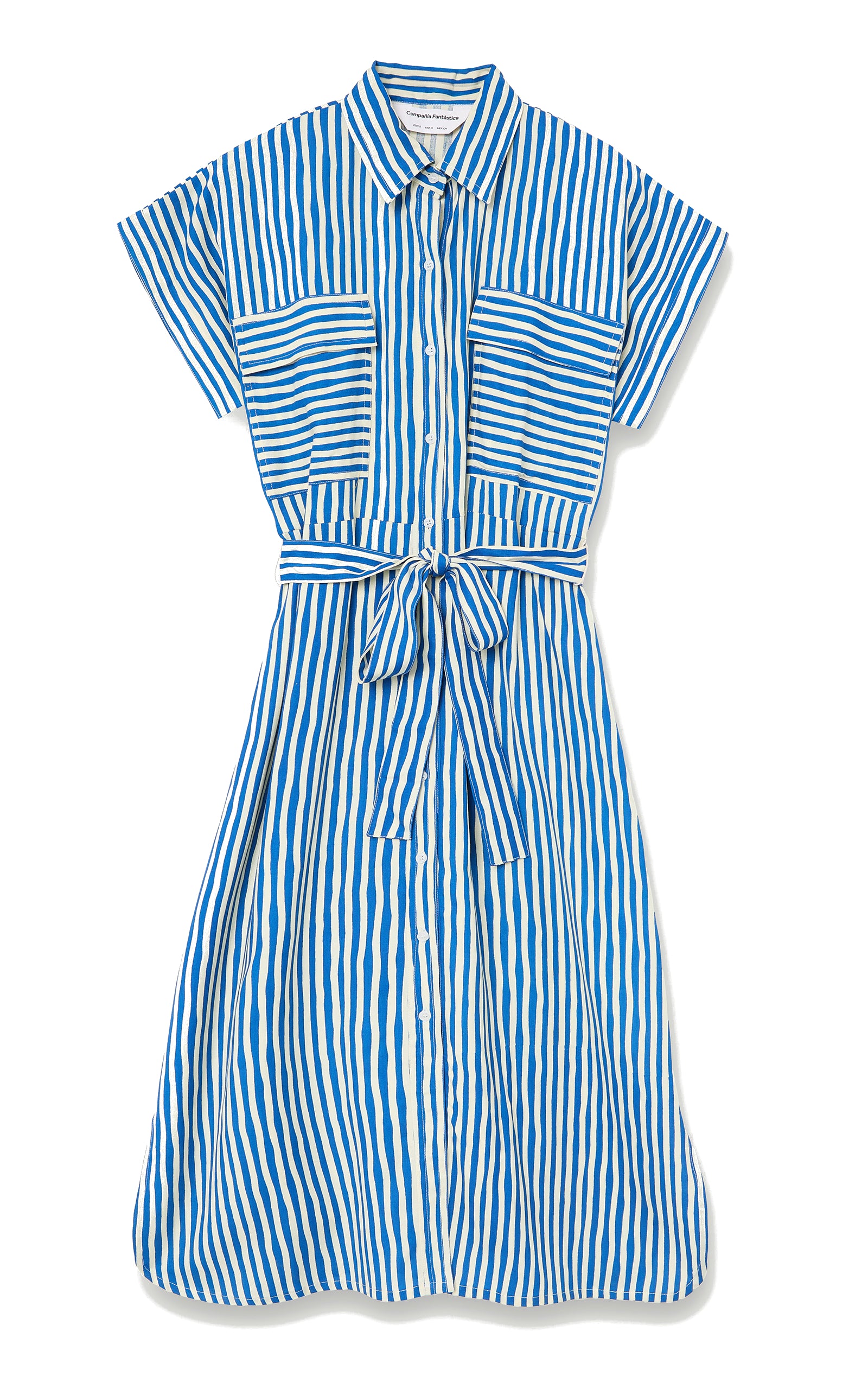 Compania Fantastica - Lavagna Blue Print Midi Dress