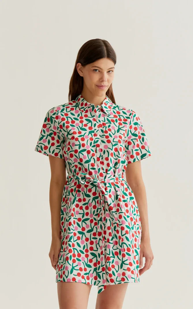 Compania Fantastica - Short Dress With Cherry Print