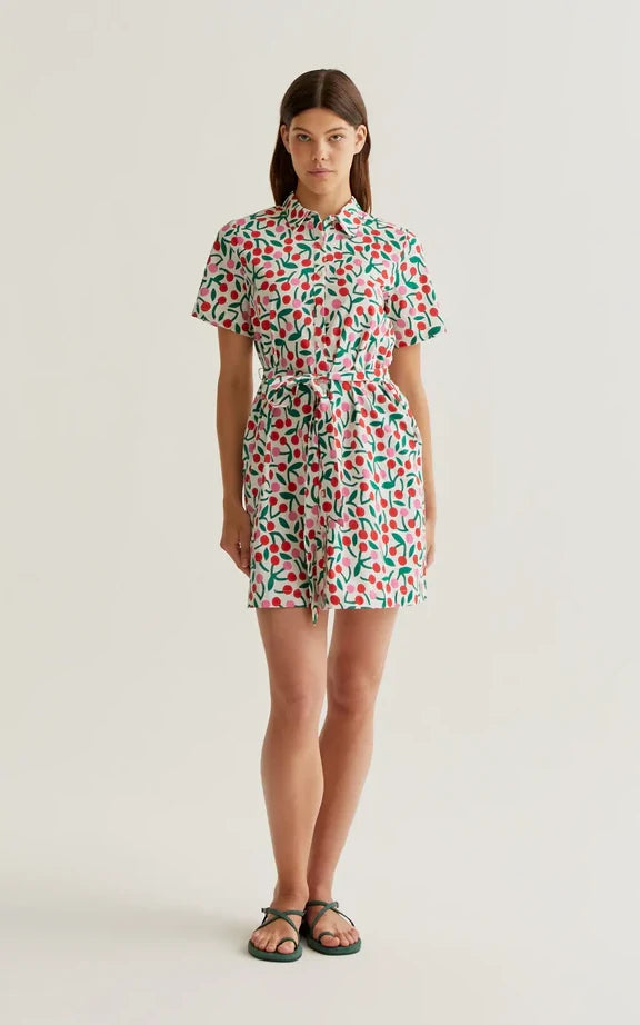 Compania Fantastica - Short Dress With Cherry Print