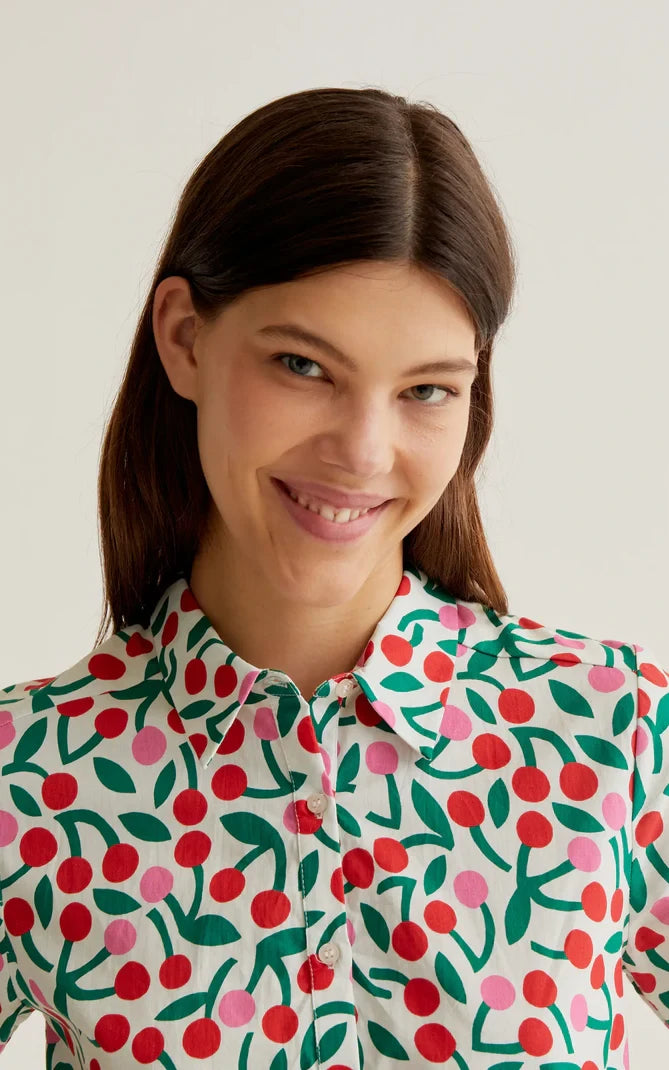 Compania Fantastica - Short Dress With Cherry Print