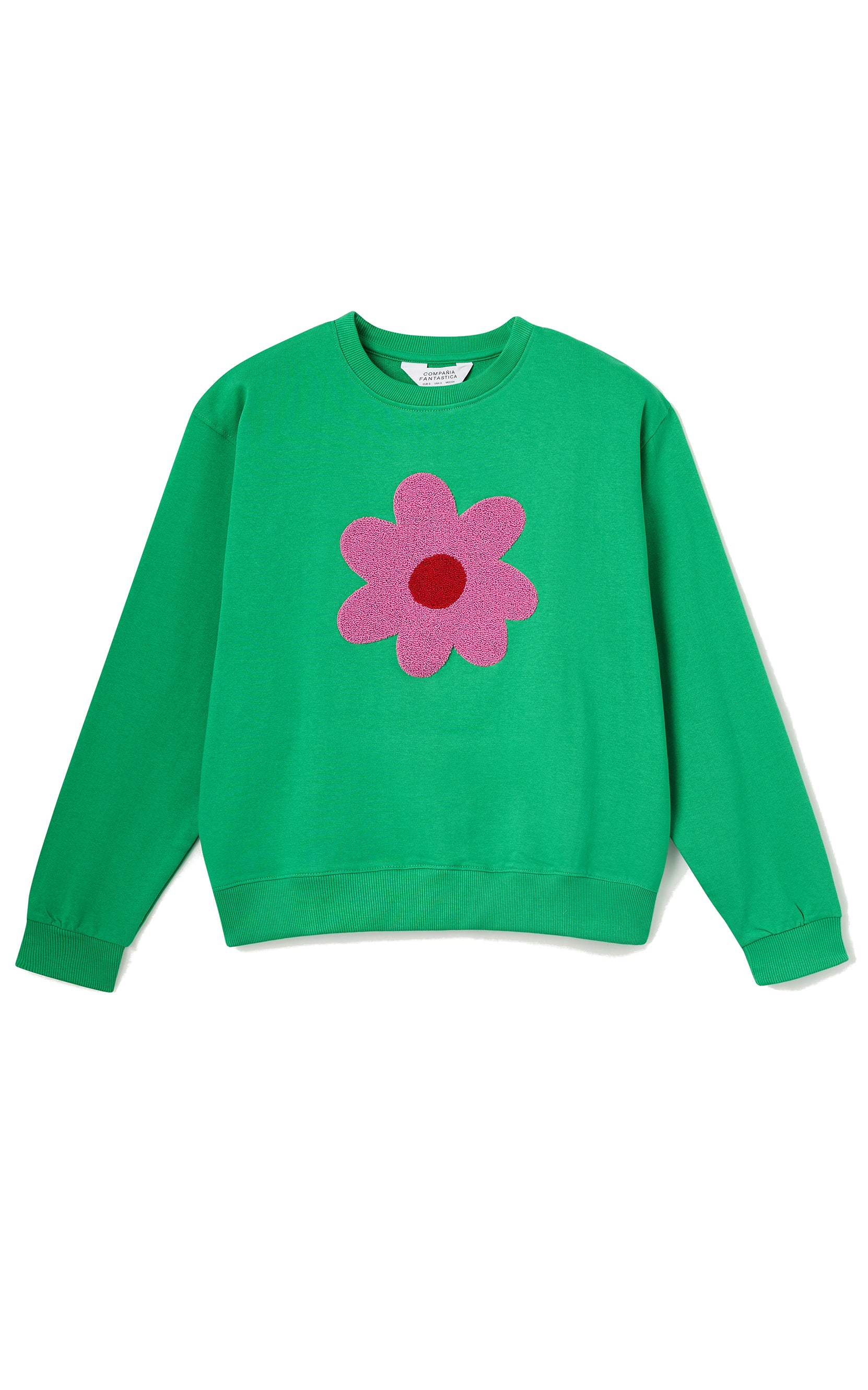 Sweatshirt With Flower Embroidery