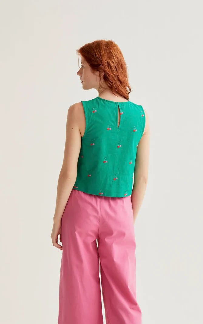 Compania Fantastica - Top With Green Cherries Print