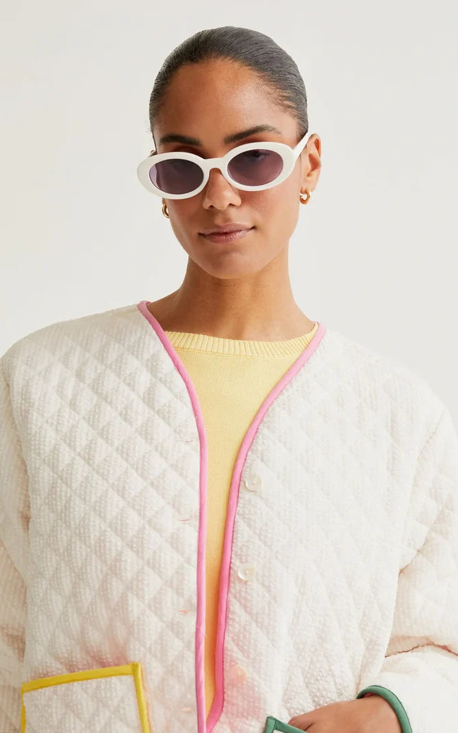 Compania Fantastica - White Jacket With Contrasting Piping