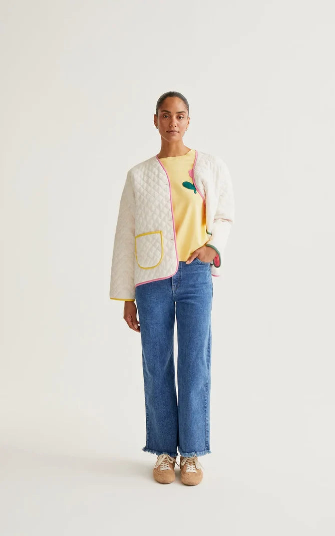 Compania Fantastica - White Jacket With Contrasting Piping