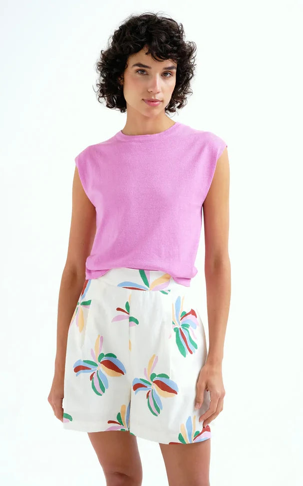 Compania Fantastica - Soft Pink Knit Top