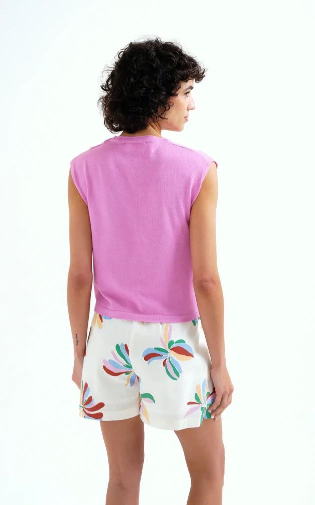 Compania Fantastica - Soft Pink Knit Top