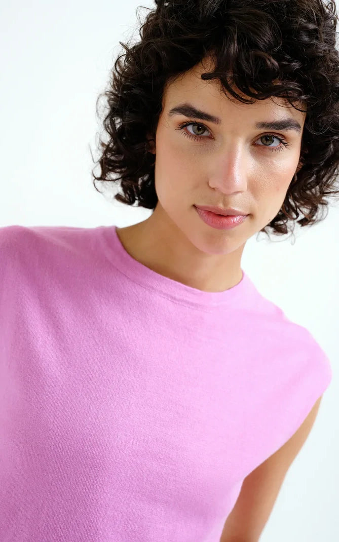 Compania Fantastica - Soft Pink Knit Top