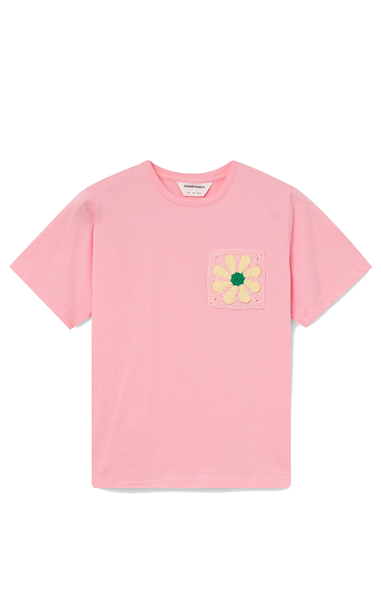 Compania Fantastica - T-shirt With Embroidered Sunflower