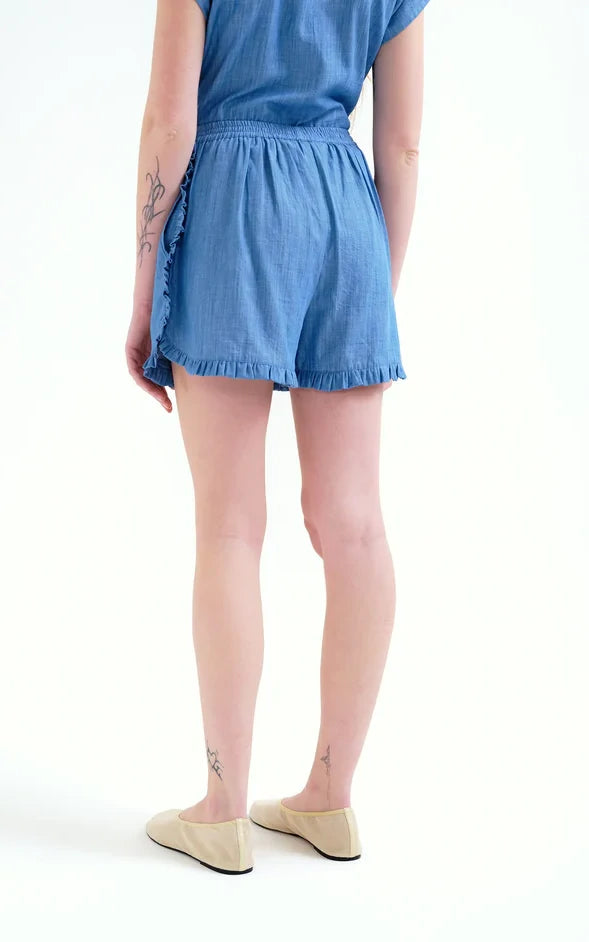 Compania Fantastica - Light Blue Chambray Shorts
