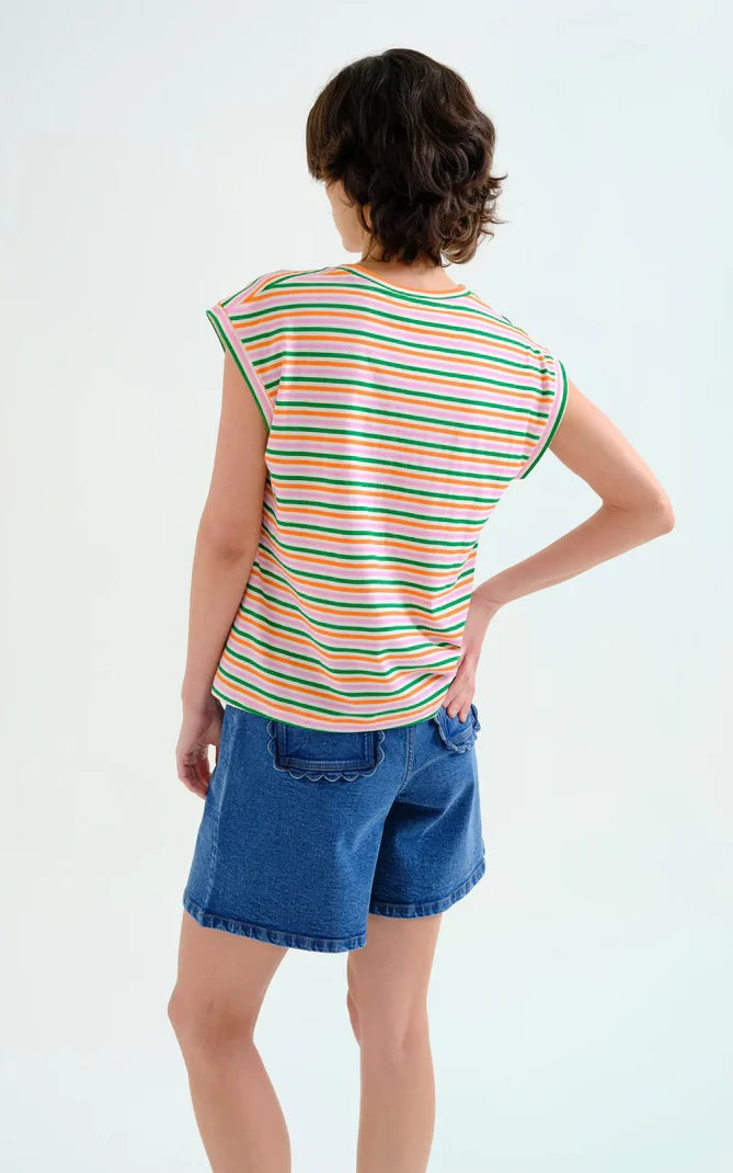 Compania Fantastica - T-shirt Special Multicolored Striped Print
