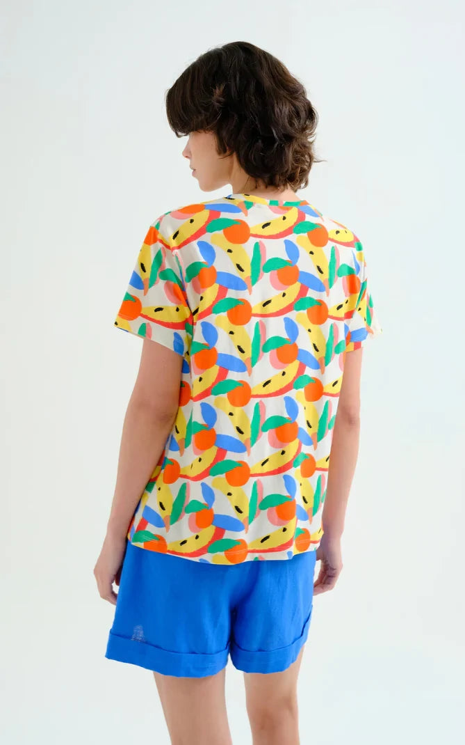 Compania Fantastica - T-shirt With Tutti Frutti Print Small