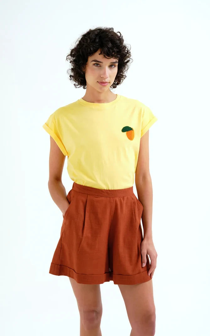 Compania Fantastica - T-shirt With Orange Embroidery